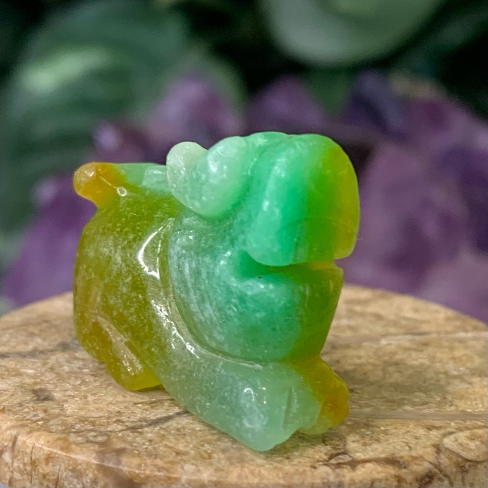 Green Honey Yellow Burma Jade Jadeite Pixiu Pendant Dragon Mythical Beast 1.1" - Picture 4 of 15